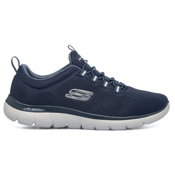 Scarpe da ginnastica blu da uomo con suola Memory Foam Skechers Summits, Brand, SKU s323500332, Immagine 0